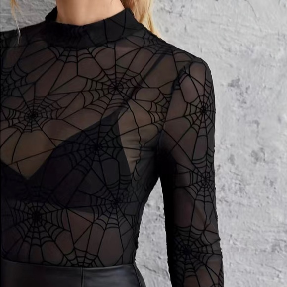 Spider-Web Mesh black long sleeve - Picture 5 of 8